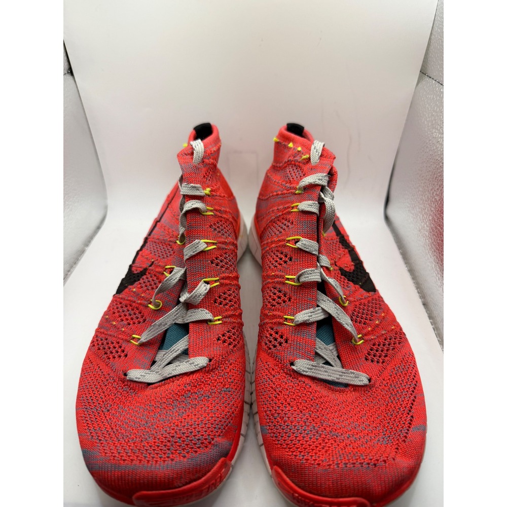 Nike Free Flyknit+ Mens 8 Fireberry Red Running Shoes 639700-600